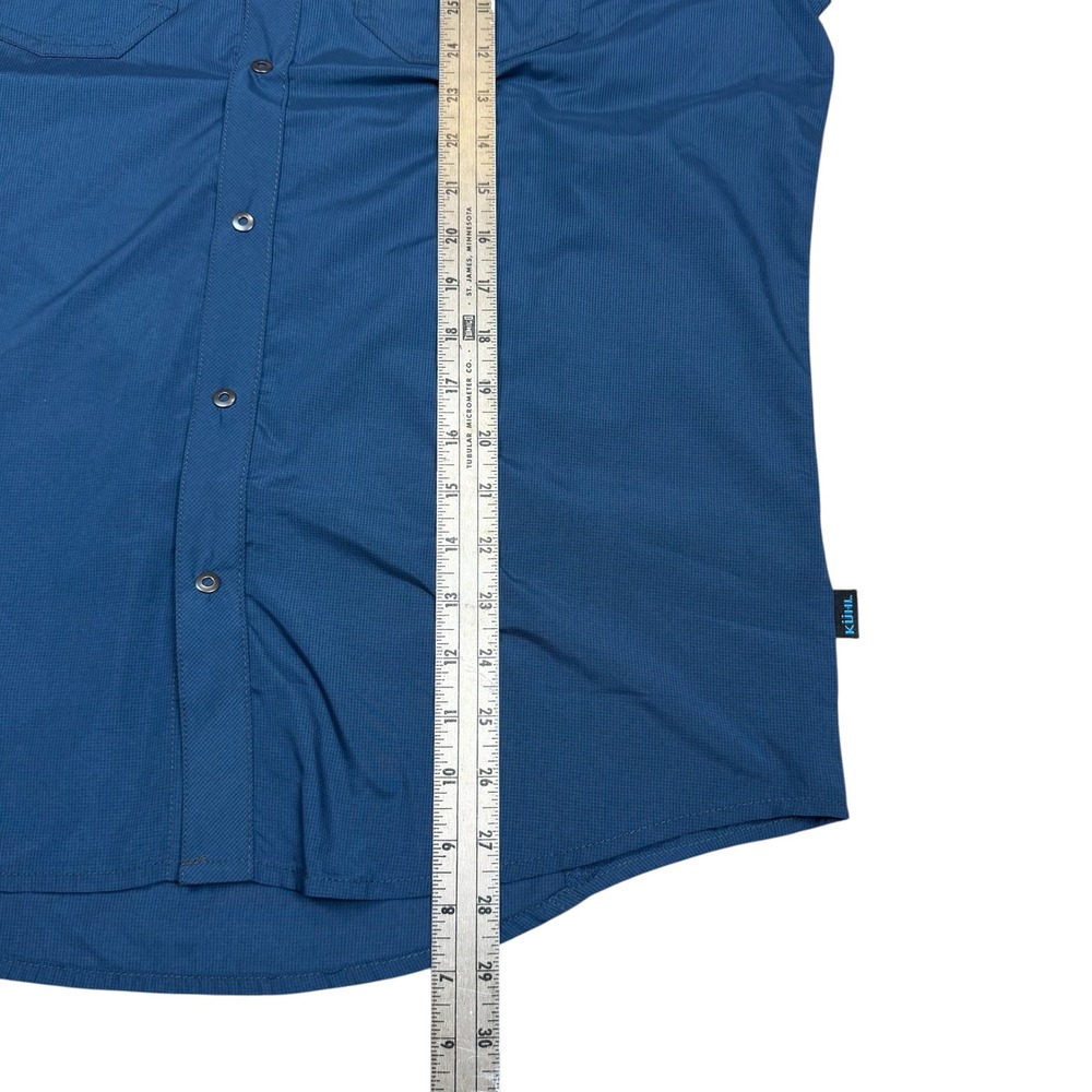 Kuhl Airspeed Mens Blue Short Sleeve Button Down Hiking Shirt 7276 Medium - Picture 5 of 8